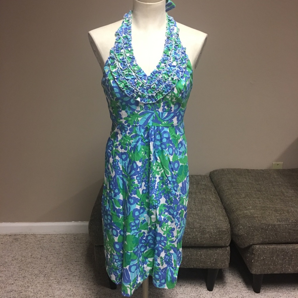 Pretty Lilly Pulitzer Summer Halter Cotton Dress